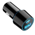 Adaptador de cargador de coche mini USB con LED azul